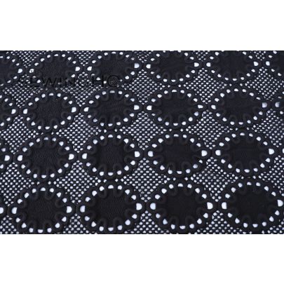 Black Cotton Lace Fabric