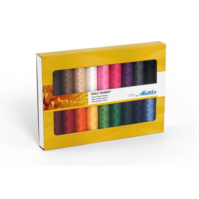 Mettler Poly Sheen 200m- Standard Selection Thread Kit 18 Pack