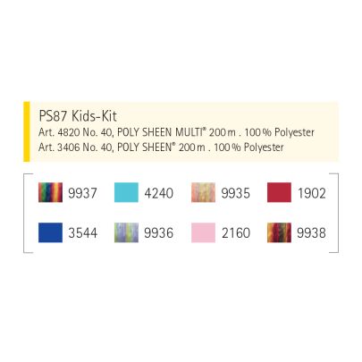 Mettler Poly Sheen 200m- Kids Selection Thread Kit 8 Pack