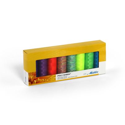 Mettler Poly Sheen 200m- Neon Selection Thread Kit 8 Pack