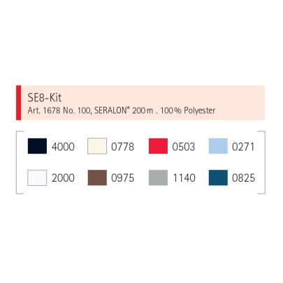Mettler Seralon 200m- Standard Selection Thread Kit 8 Pack