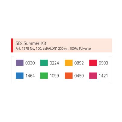 Mettler Seralon 200m- Summer Selection Thread Kit 8 Pack