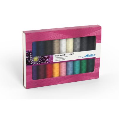 Mettler Silk Finish Cotton 200m- Standard Selection Thread Kit 18 Pack