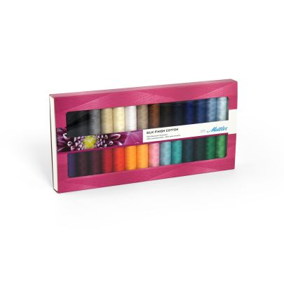 Mettler Silk Finish Cotton 200m- Standard Selection Thread Kit 28 Pack