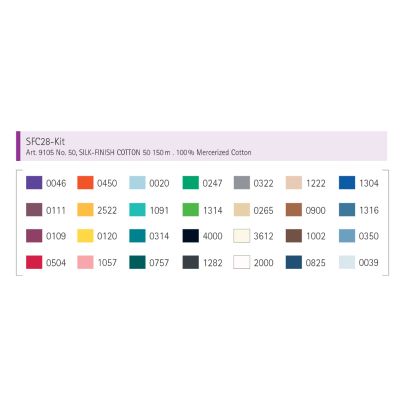 Mettler Silk Finish Cotton 200m- Standard Selection Thread Kit 28 Pack