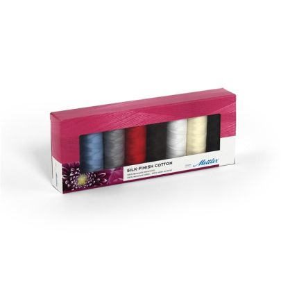 Mettler Silk Finish Cotton 200m- Standard Selection Thread Kit 8 Pack