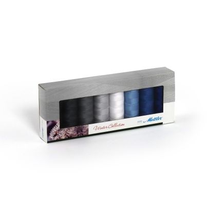 Mettler Silk Finish Cotton 200m- Winter Selection Thread Kit 8 Pack