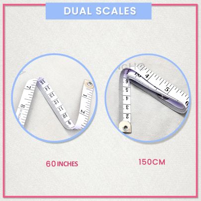 Dressmaker's Soft and Flexible Fiber Glass Measuring Tailor's Tape- Yellow- Pack of 1