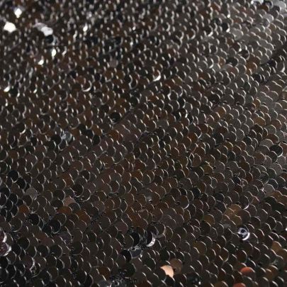 100% Polyester Mesh with Sequin Silver Embellishments