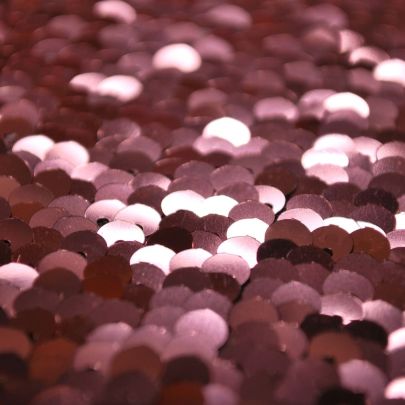 100% Polyester Mesh with Sequin Rose Gold & Gold Embellishments