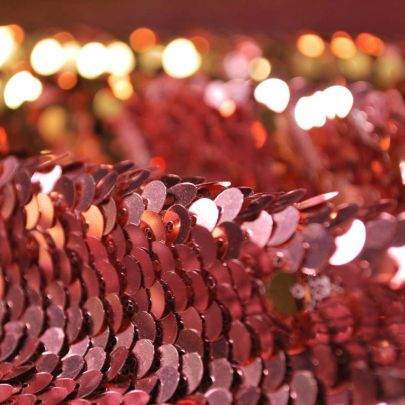 100% Polyester Mesh with Sequin Rose Gold & Gold Embellishments