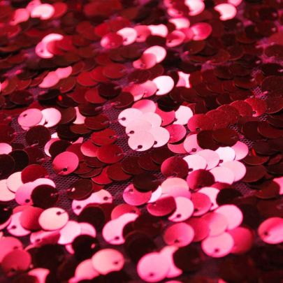 100% Polyester Mesh with Sequin Dark Pink Embellishments