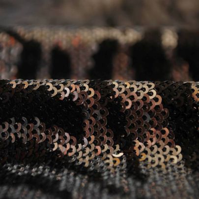 100% Polyester Mesh with Zebra Stripes Sequin Embellishments 