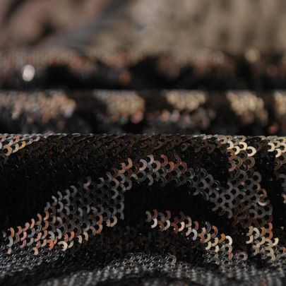 100% Polyester Mesh with Zebra Stripes Sequin Embellishments 