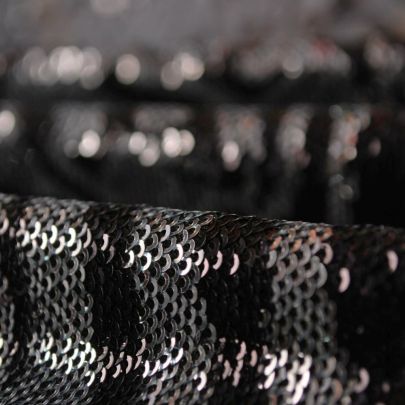 100% Polyester Mesh with Zebra Stripes Sequin Embellishments 