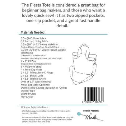 The Fiesta Tote Bag Pattern - Mrs H