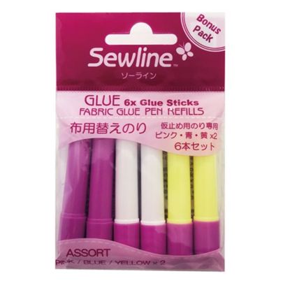 Sewline Multi Refill for Glue Pen - 6 pack Assorted