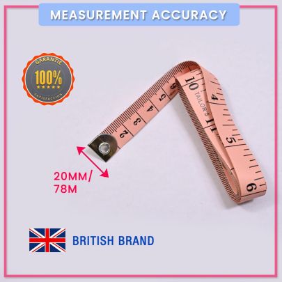 Dressmaker's Soft and Flexible Fiber Glass Measuring Tailor's Tape- Beige- Pack of 1