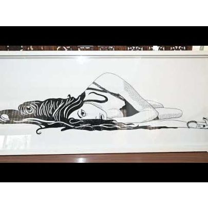 Artwork of a Young Woman reflecting ennui for Fashion and Interiors