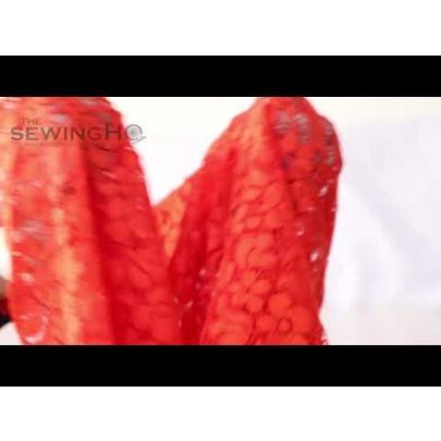 Red Lightweight Guipure Lace - floral pattern from Sophie Hallette