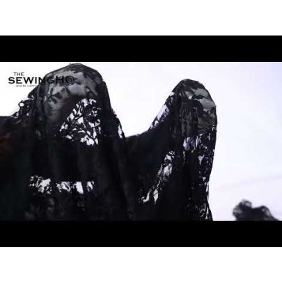 Black Chantilly Lace - contrast between the delicate lace and other fabric