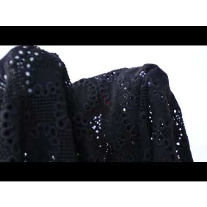 Black Cotton Lace Fabric