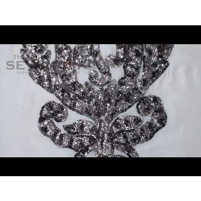 Aiden Embroidery - goldwork  in graphite colour