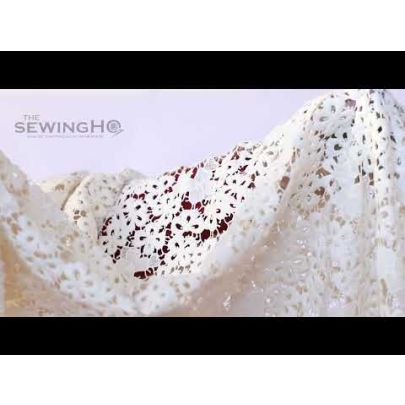 Ivory Cotton Guipure Lace Fabric