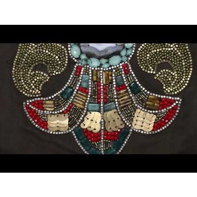 Alvin Mosaic Embroidery - crafted with an array of coloured beads and stones