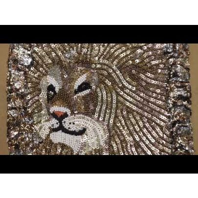 Angelica Leo Embroidery - zodiac sign Leo, which features the head of a lion