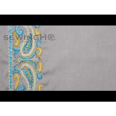 Arlene Thread Embroidery - embellished pattern made with luxurious silk yarn and various stitching techniques