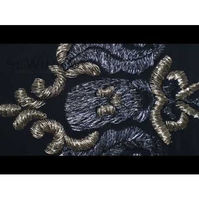 Ava Thread Embroidery - metal embroidery with black thread