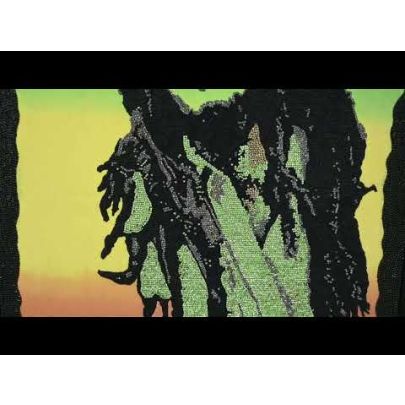 Bob Marley Beaded Artwork for Fashion and Interiors
