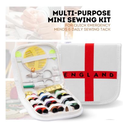 White and Red Lightweight Sewing Kit