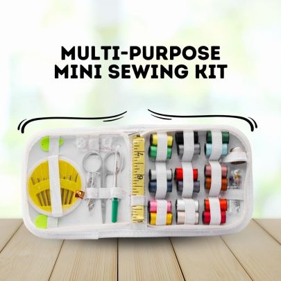 White and Red Lightweight Sewing Kit