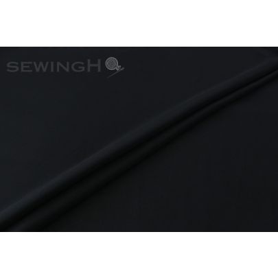 100% Silk Georgette- Pitch Black