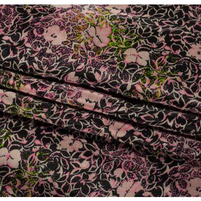 Polyester Crepe de Chine Floral Print Fabric