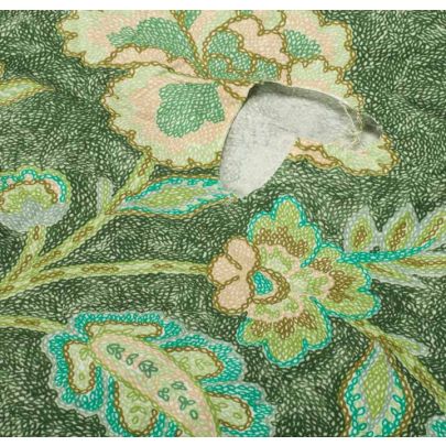 Cotton Floral Dots Green (sold as 1.60m X 1.10m piece) 