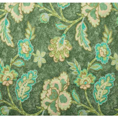 Cotton Floral Dots Green (sold as 1.60m X 1.10m piece) 