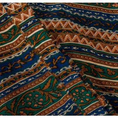 Silk Chiffon Striped Pattern Fabric