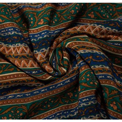 Silk Chiffon Striped Pattern Fabric