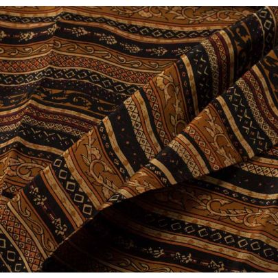 Silk Chiffon Brown Fabric