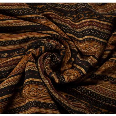 Silk Chiffon Brown Fabric