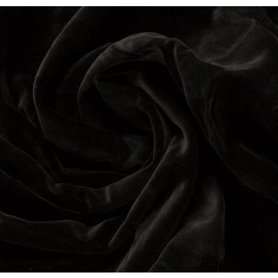 Cotton Velvet - Black (sold as 1.35m x 0.6m piece)
