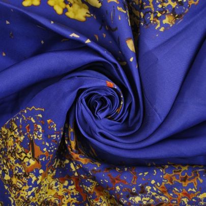 100% Polyester Fabric Blue Fabric Splatter Print Fabric (145 x 90cm Remant Fabric) 