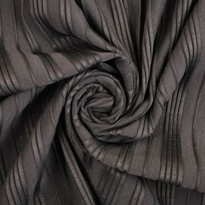 Rayon Jersey Fabric Black Fabric Pleated Fabric (40x 80cm Remant Fabric) 