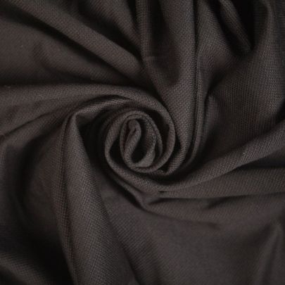 Black Cotton Jersey Fabric (49cmx242cm Remnant Fabric) 