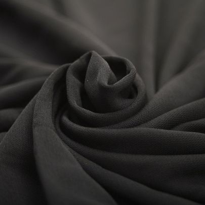 Chiffon Fabric Black Fabric Blouse Fabric (134cm x 35cm Remnant Fabric ) 