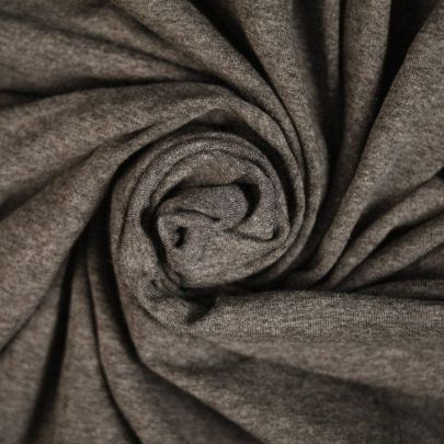 Grey Cotton Jersey Fabric (170cm x 66cm Remnant Fabric) 