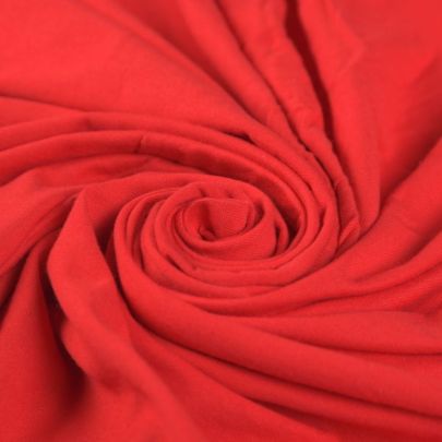 Red Cotton Jersey Fabric (162cmx80cm Remnant Fabric) 
